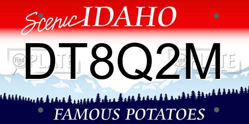 DT8Q2M Idaho License Plate