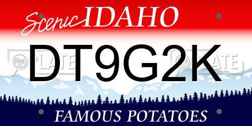 DT9G2K Idaho License Plate