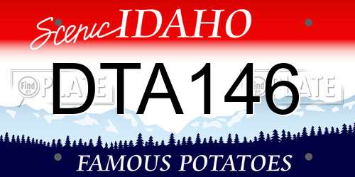 DTA146 Idaho License Plate