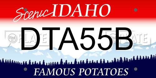 DTA55B Idaho License Plate