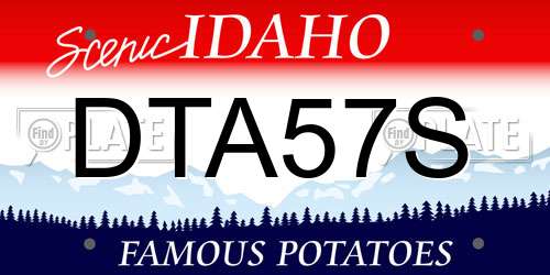 DTA57S Idaho License Plate