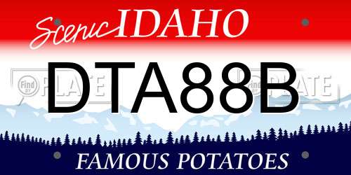 DTA88B Idaho License Plate
