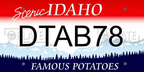 DTAB78 Idaho License Plate