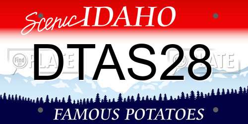 DTAS28 Idaho License Plate