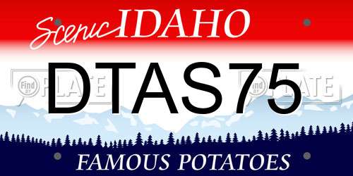 DTAS75 Idaho License Plate