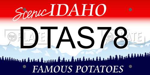 DTAS78 Idaho License Plate