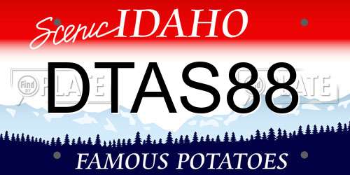 DTAS88 Idaho License Plate