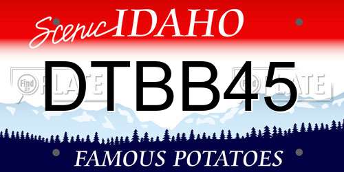 DTBB45 Idaho License Plate