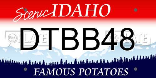DTBB48 Idaho License Plate