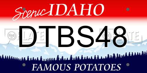 DTBS48 Idaho License Plate