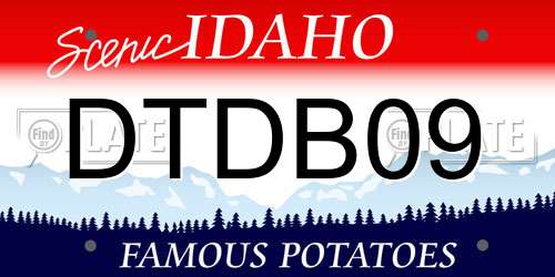 DTDB09 Idaho License Plate