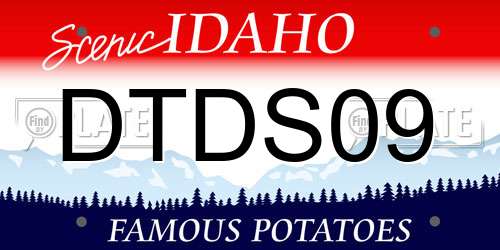 DTDS09 Idaho License Plate