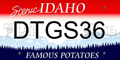 DTGS36 Idaho License Plate