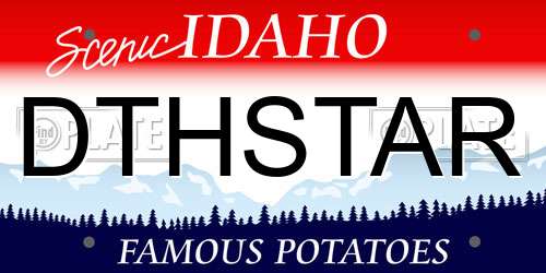 DTHSTAR Idaho License Plate