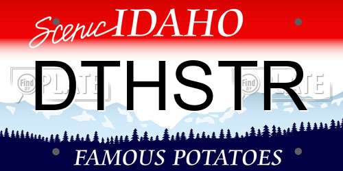 DTHSTR Idaho License Plate