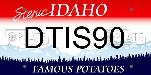 DTIS90 Idaho License Plate