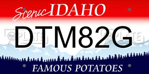 DTM82G Idaho License Plate
