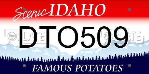 DTO509 Idaho License Plate