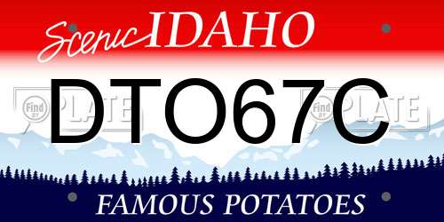 DTO67C Idaho License Plate