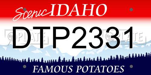 DTP2331 Idaho License Plate