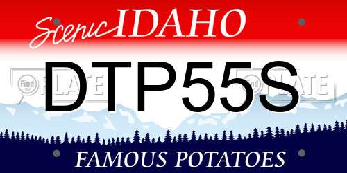 DTP55S Idaho License Plate