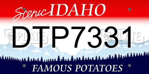DTP7331 Idaho License Plate