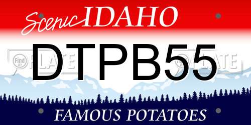 DTPB55 Idaho License Plate