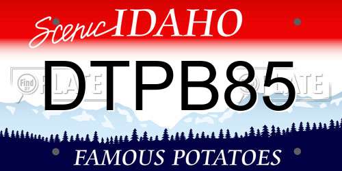 DTPB85 Idaho License Plate