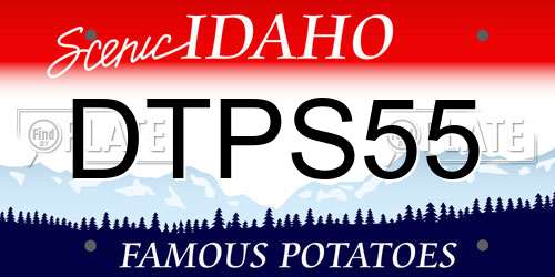DTPS55 Idaho License Plate