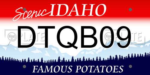 DTQB09 Idaho License Plate