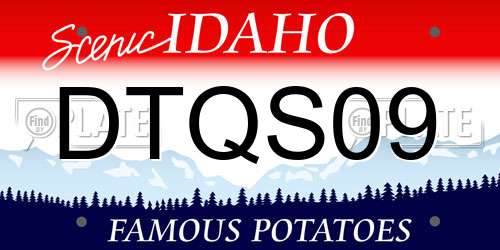 DTQS09 Idaho License Plate