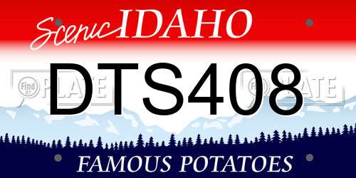 DTS408 Idaho License Plate