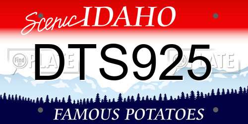 DTS925 Idaho License Plate