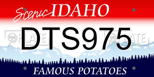 DTS975 Idaho License Plate