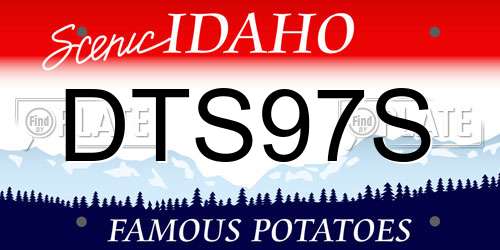 DTS97S Idaho License Plate