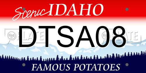 DTSA08 Idaho License Plate