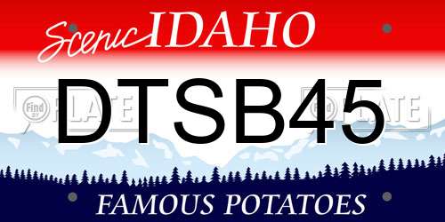DTSB45 Idaho License Plate