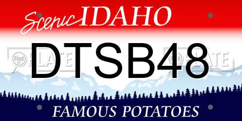 DTSB48 Idaho License Plate