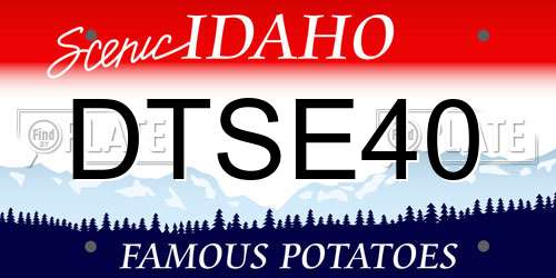 DTSE40 Idaho License Plate