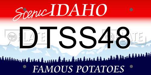 DTSS48 Idaho License Plate