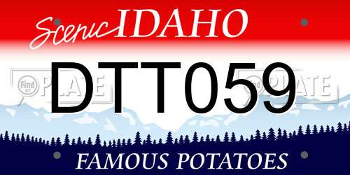 DTT059 Idaho License Plate