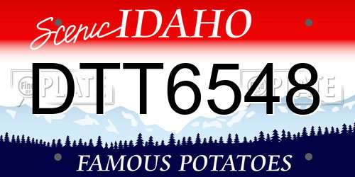 DTT6548 Idaho License Plate