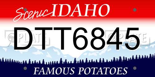 DTT6845 Idaho License Plate