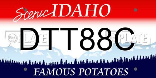 DTT88C Idaho License Plate
