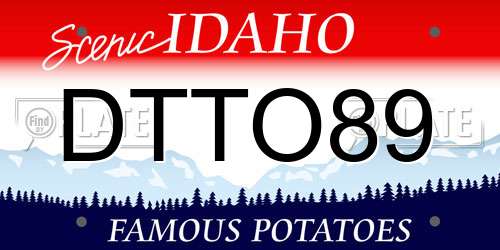 DTTO89 Idaho License Plate