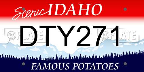 DTY271 Idaho License Plate