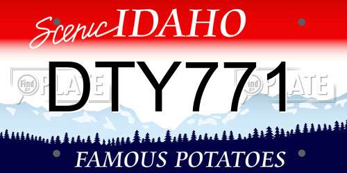 DTY771 Idaho License Plate