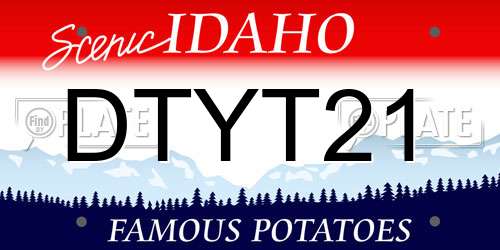 DTYT21 Idaho License Plate