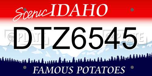 DTZ6545 Idaho License Plate