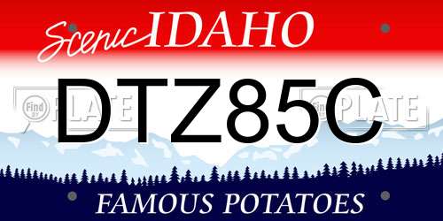 DTZ85C Idaho License Plate